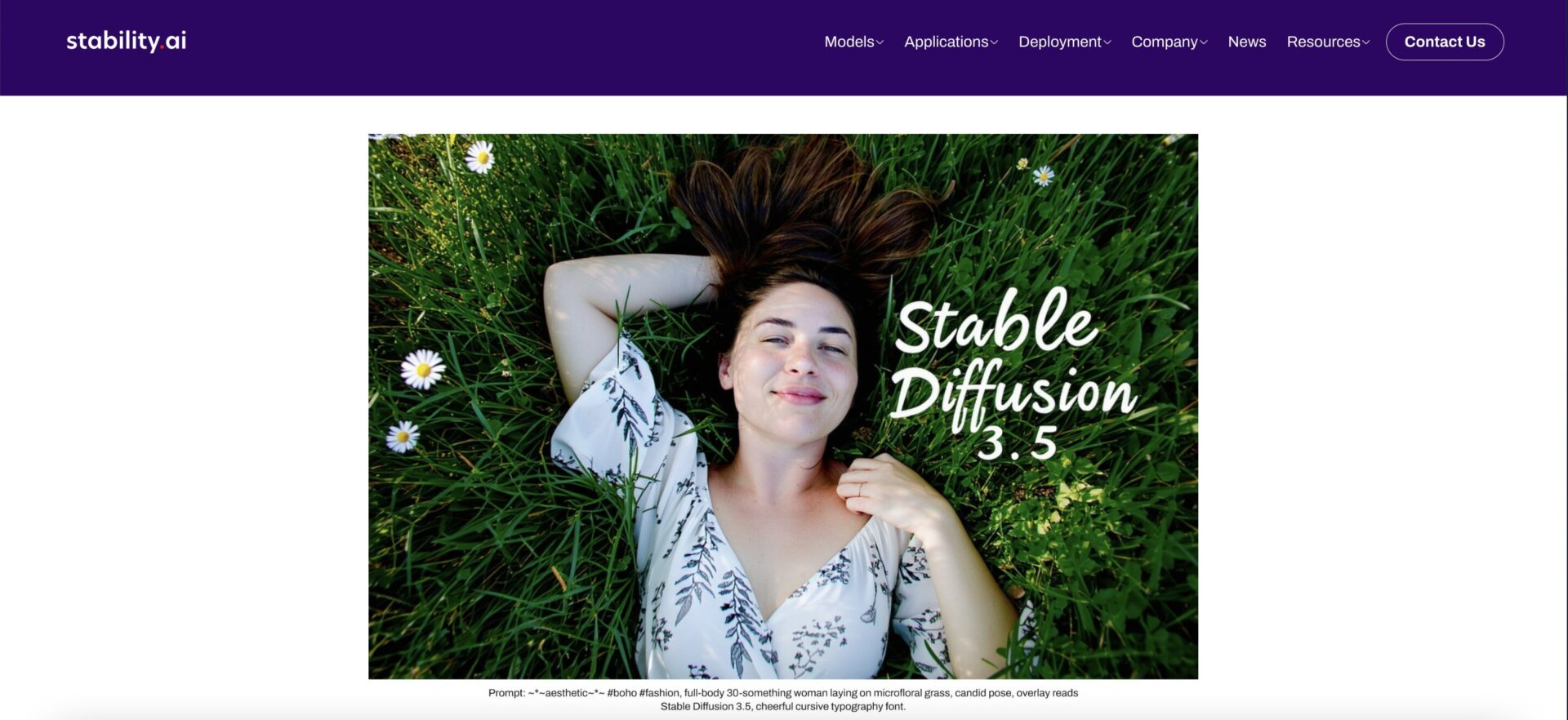 Stable Diffusion 3.5の紹介ページ