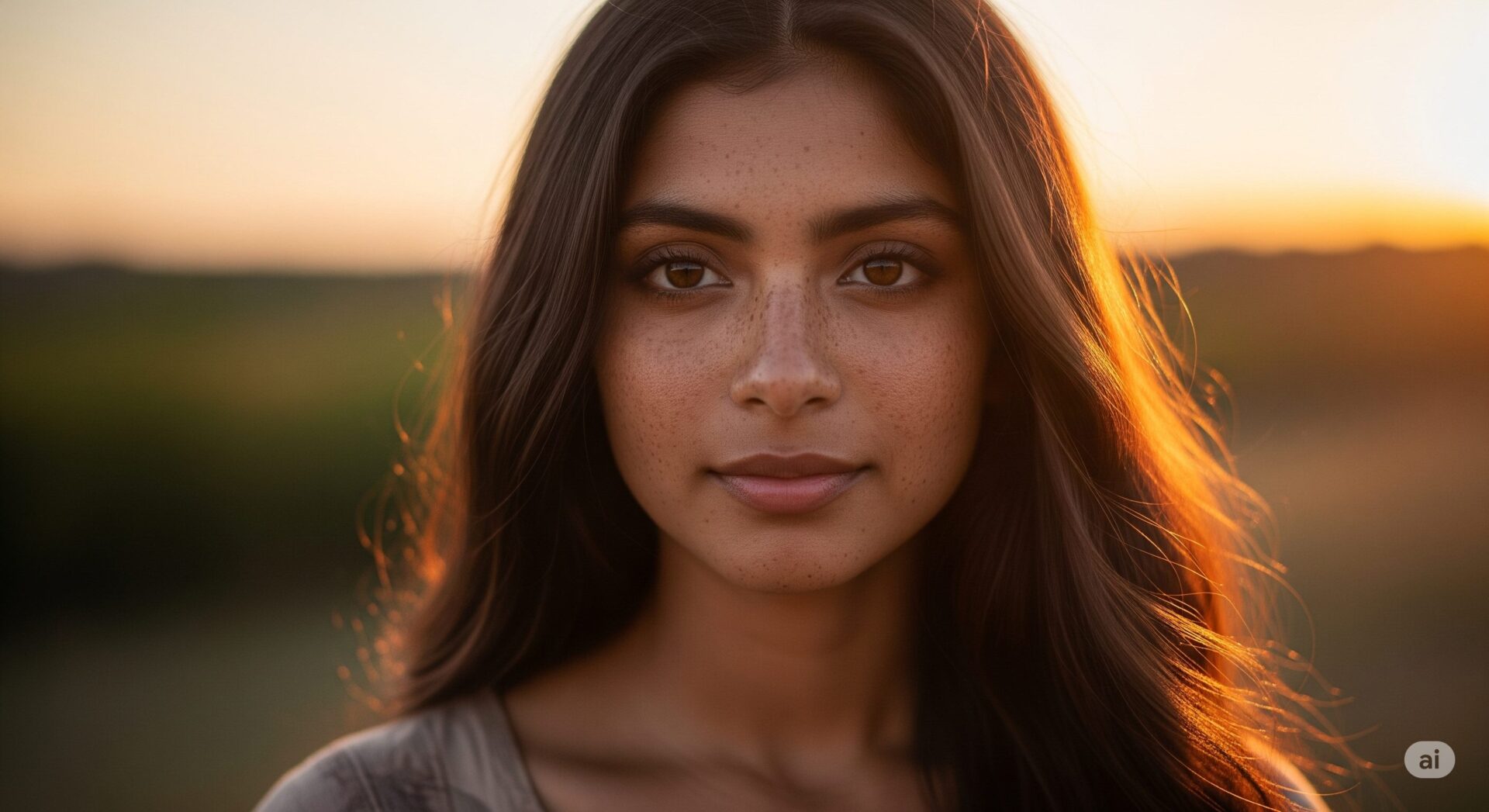 Imagen 4で生成した茶髪の海外の女性の画像