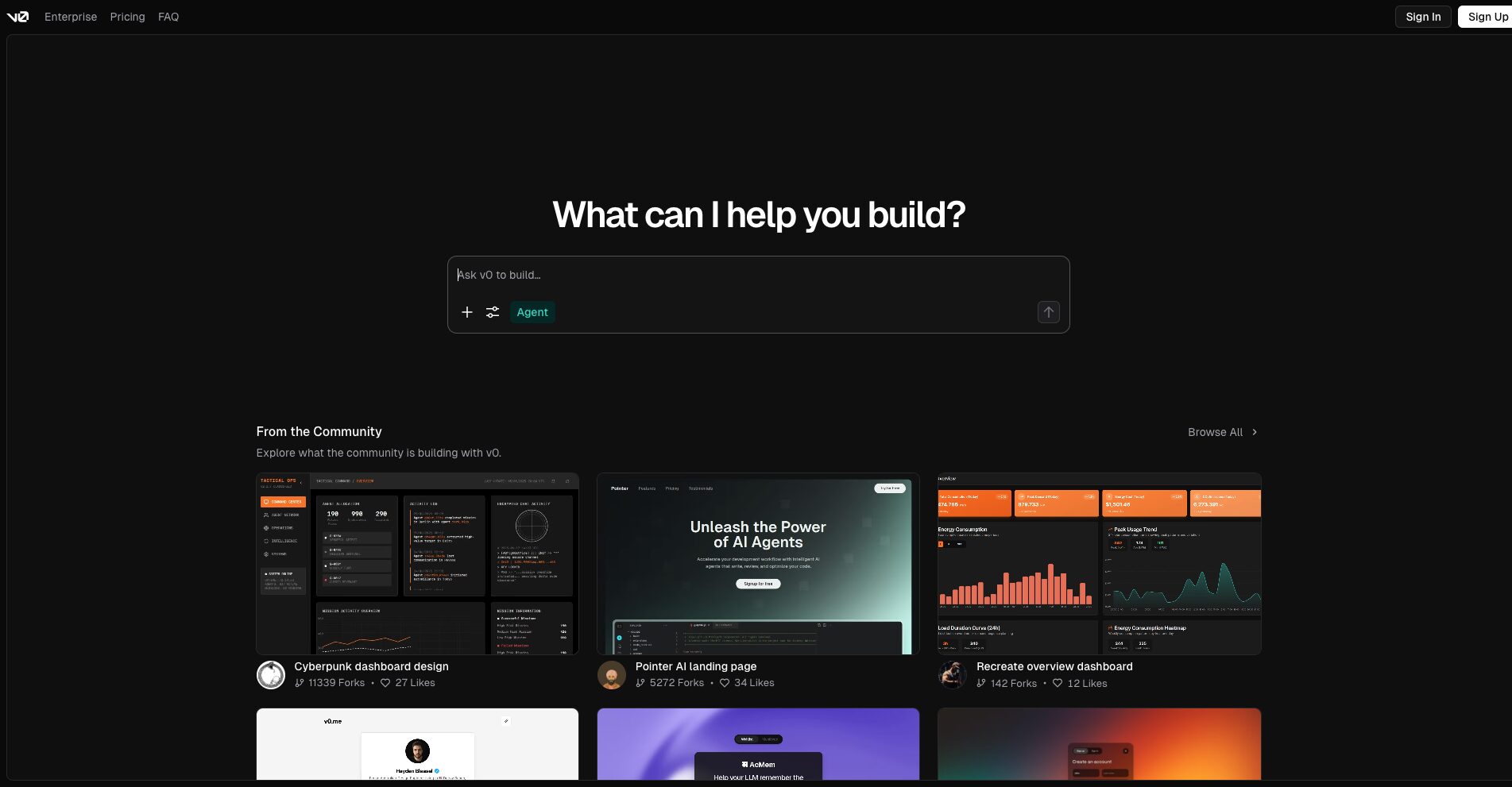 v0のトップ画面