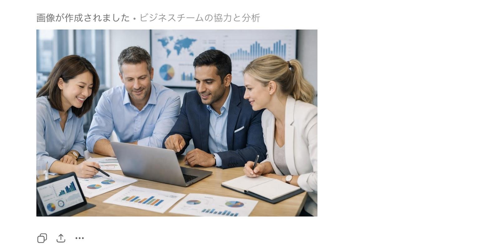 画像生成結果の比較でChatGPTが作成したビジネスシーンの画像