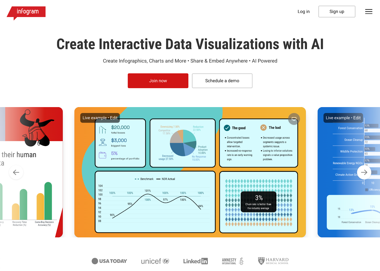 AIツールInfogramのトップページ