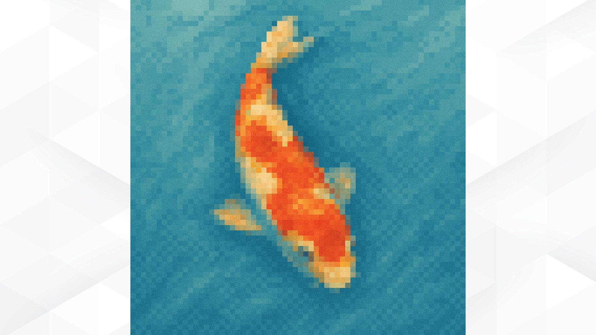 【実践!】ChatGPTでピクセルアート(ドット絵)を作ってみた(水彩のコイ-ピクセルアート)