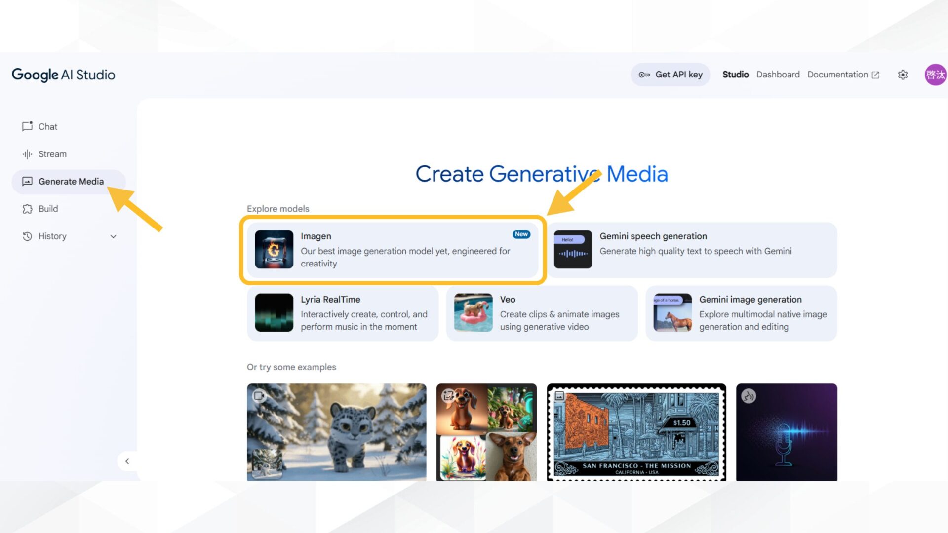Imagenシリーズで画像を生成する方法(ステップ2：モデル「Imagen 4（Preview）」を選択する-「Explore models」から「Imagen」を選択)