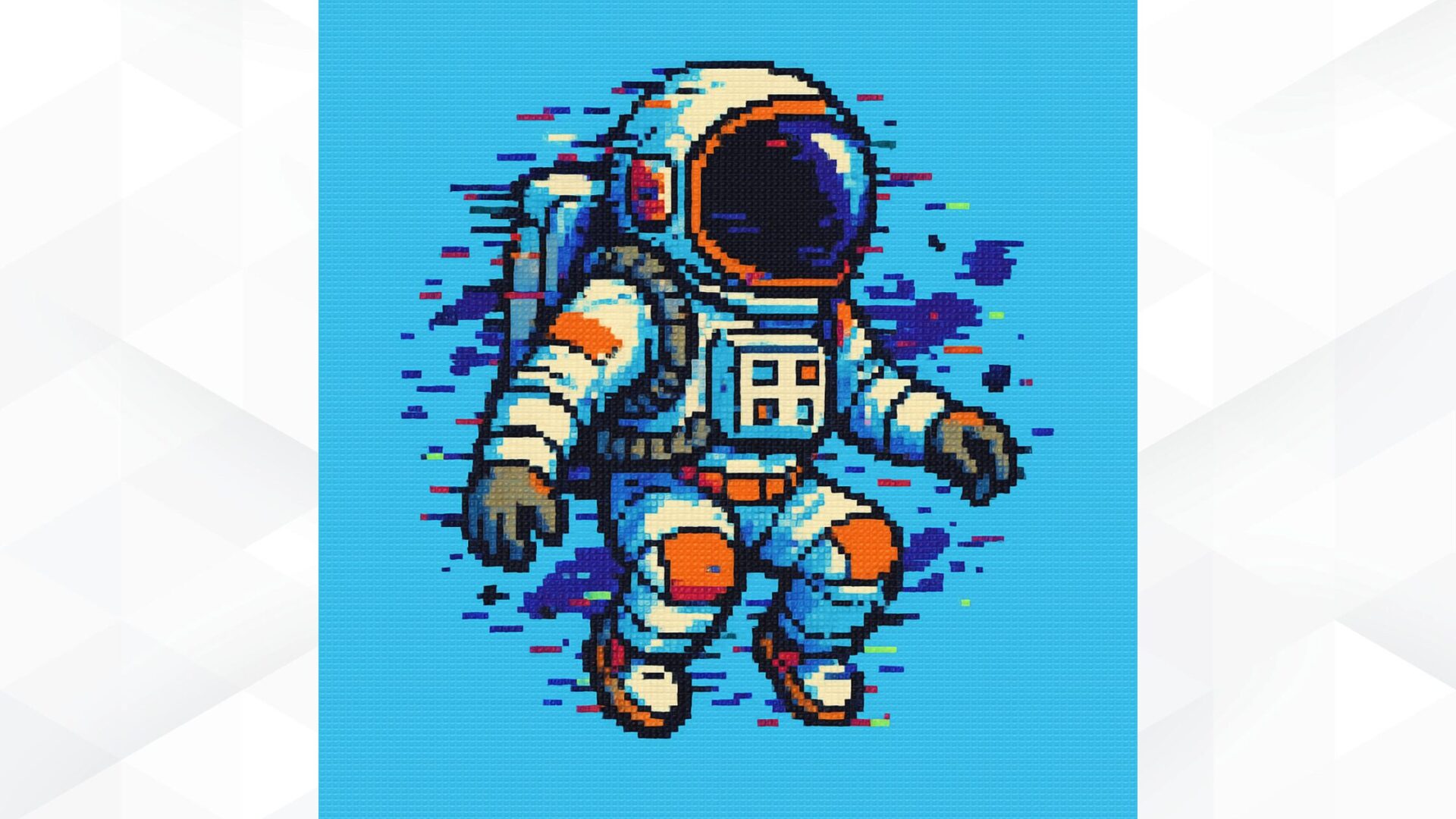 【実践!】ChatGPTでピクセルアート(ドット絵)を作ってみた(コミック風の宇宙飛行士-ピクセルアート)
