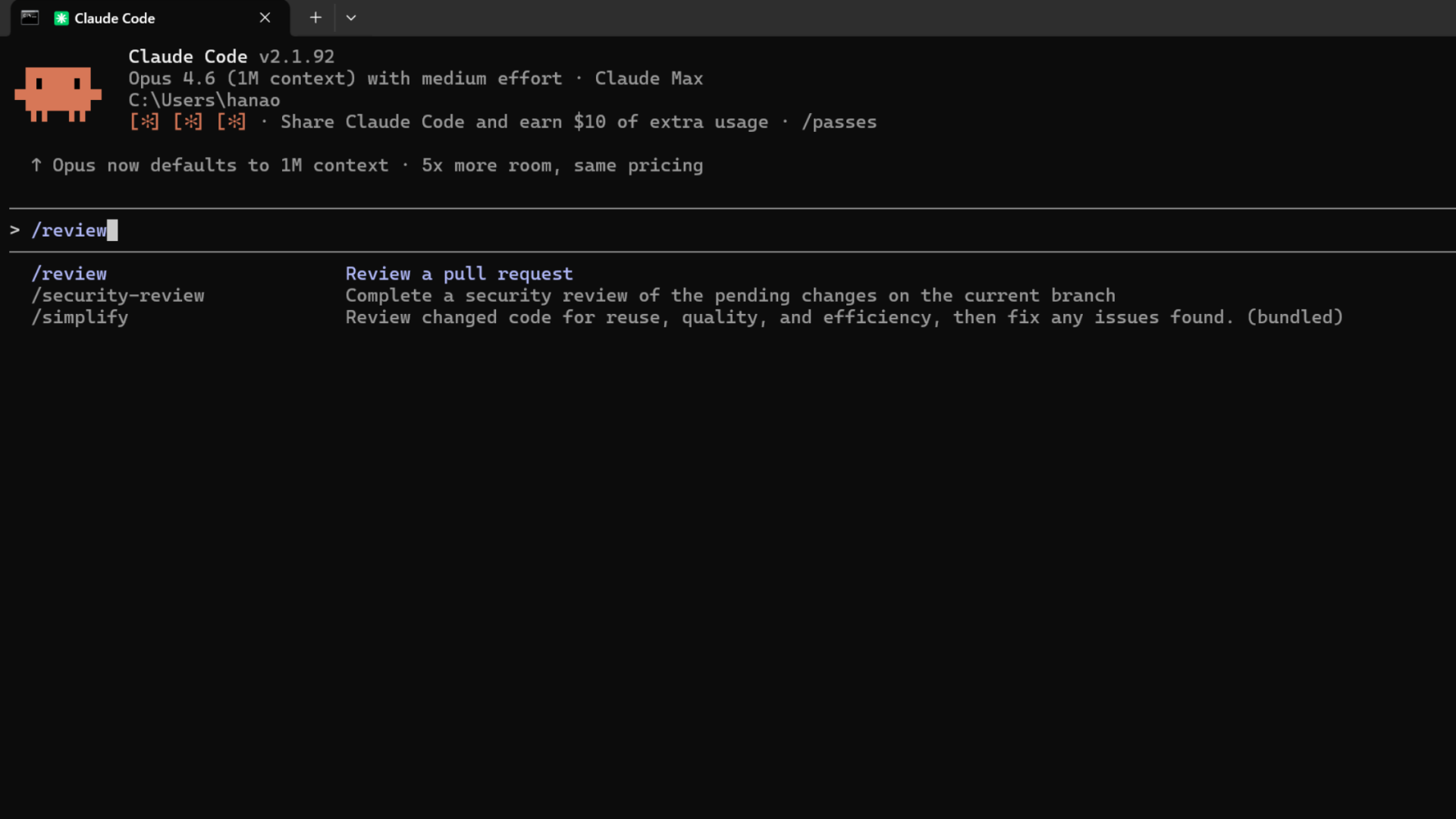 スラッシュコマンド「/review」でコード変更をレビューする