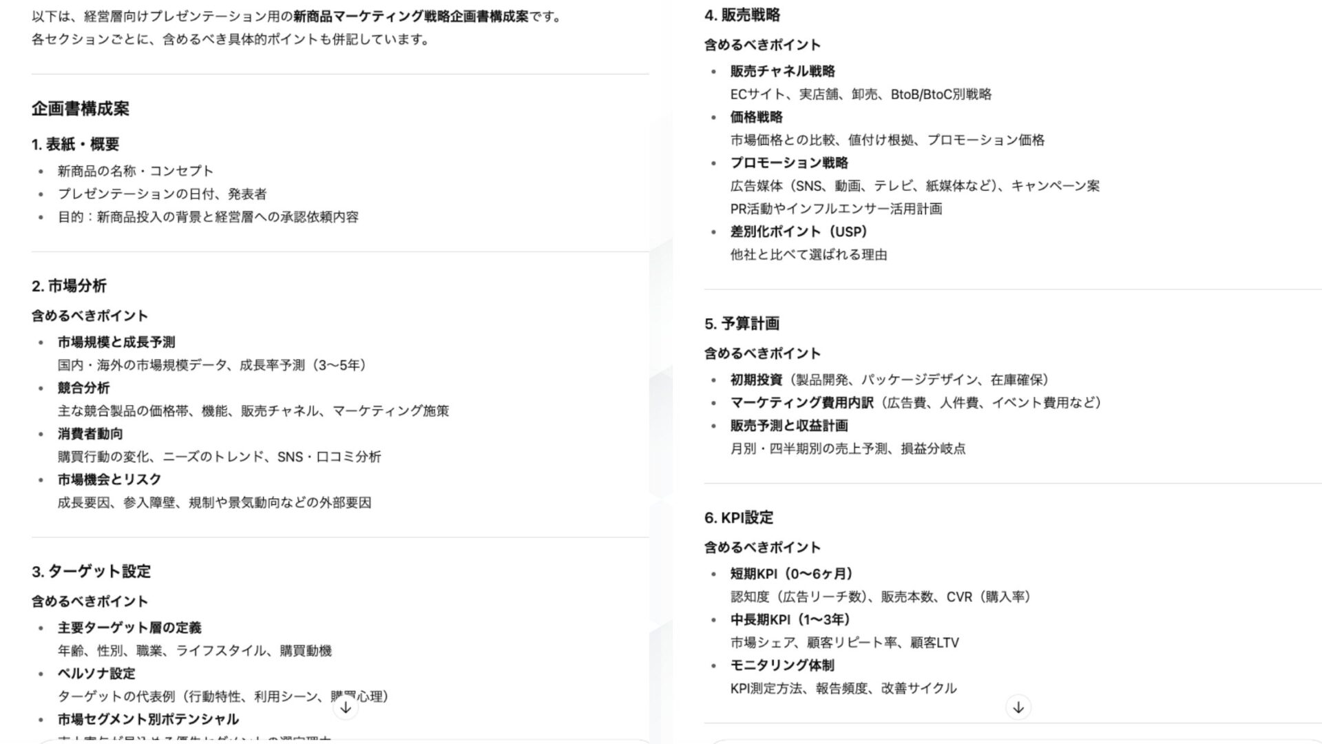 文章作成できる生成AIの効果的な活用例(資料作成：プレゼン資料や企画書の構成を効率化)