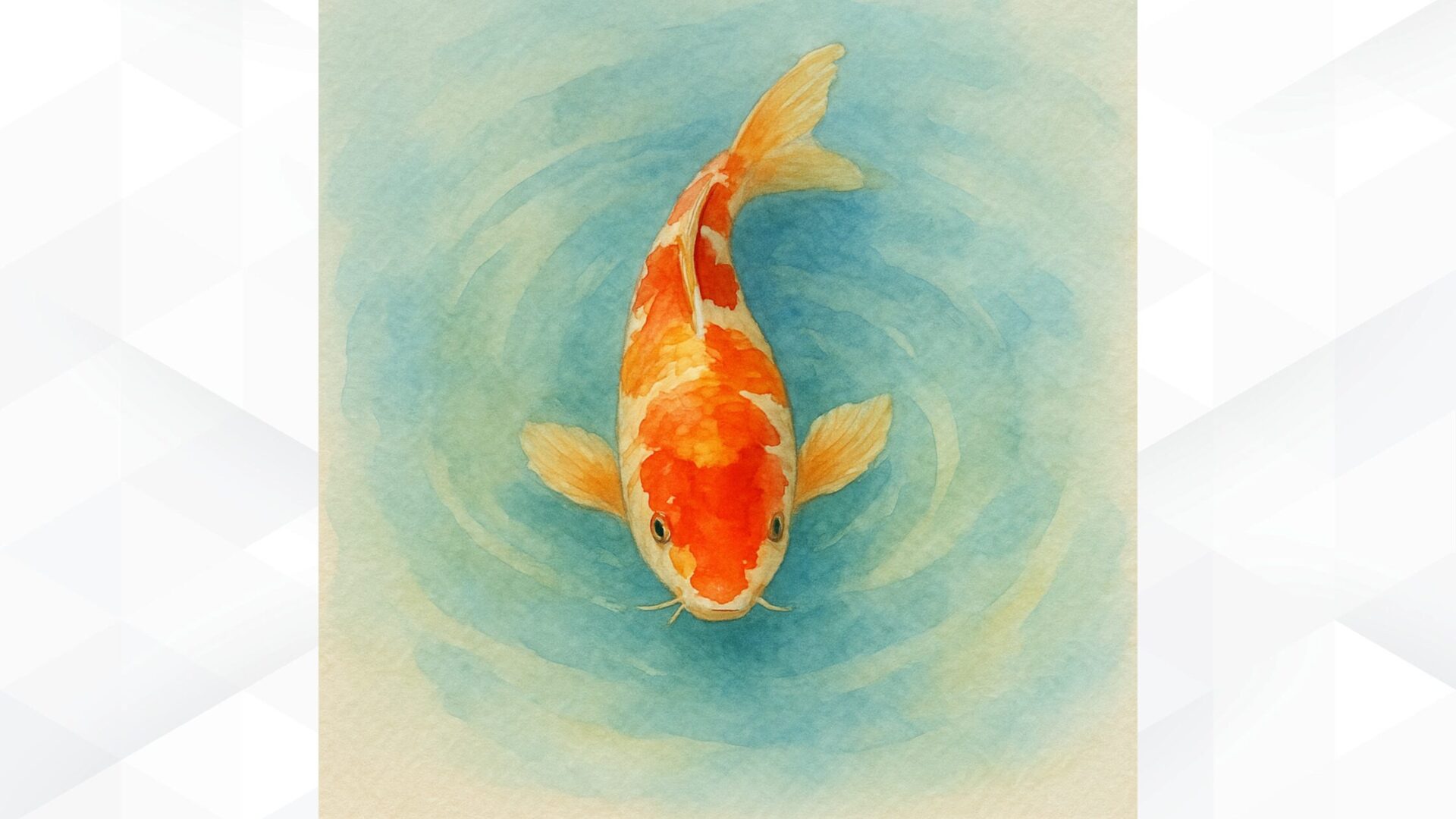 【実践!】ChatGPTでピクセルアート(ドット絵)を作ってみた(水彩のコイ-元画像)