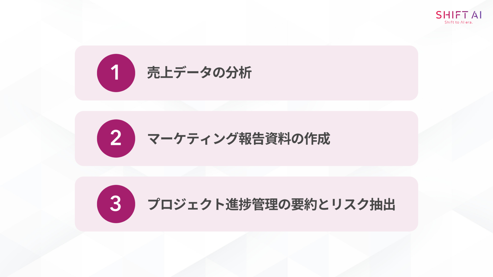 NotebookLM×スプレッドシートの3つの活用方法(売上データの分析/マーケティング報告資料の作成/プロジェクト進捗管理の要約とリスク抽出)