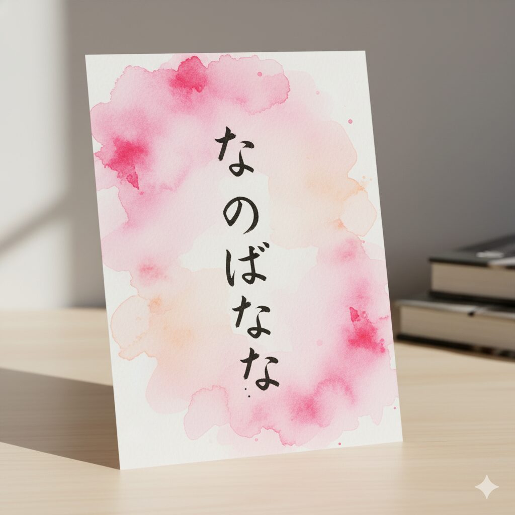 Nano Bananaで日本語「なのばなな」の文字が書かれた画像を生成した例