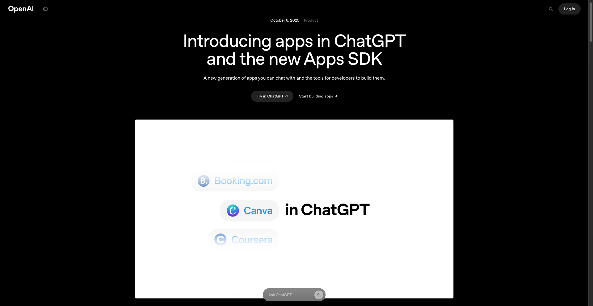 Apps in ChatGPTとは