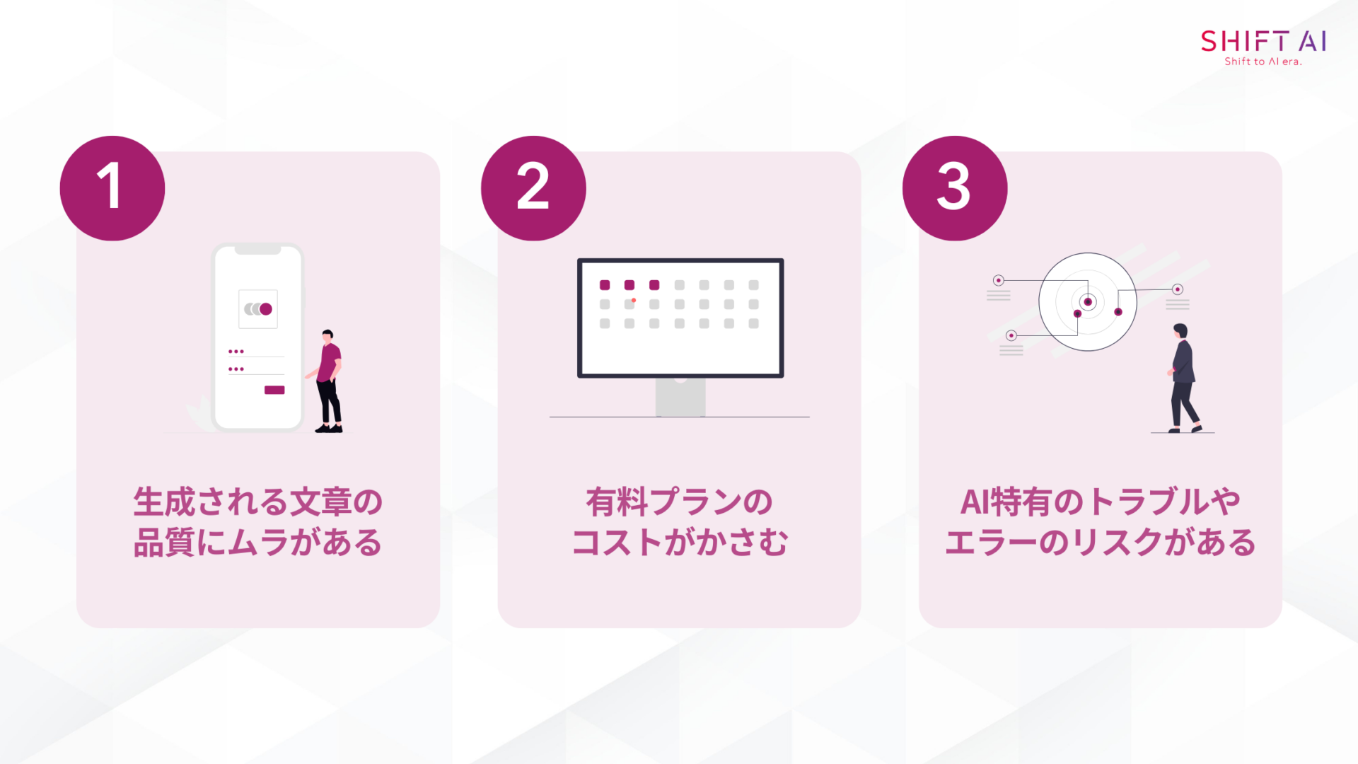 クラウドワークスAIの3つのデメリット