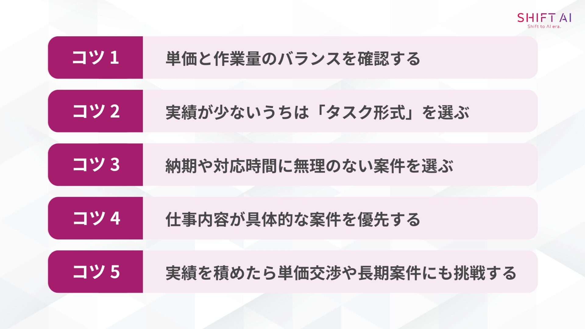クラウドワークスでの仕事を選ぶ5つのコツ