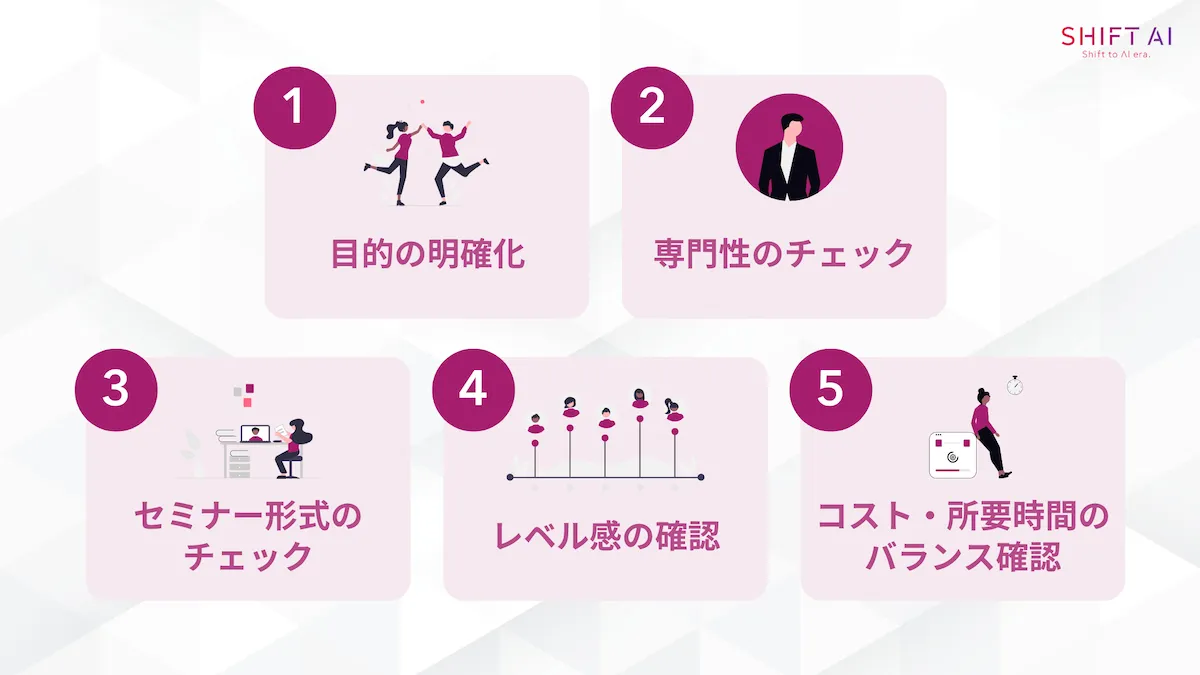 ChatGPTセミナー選びに失敗しないためのポイント5つ