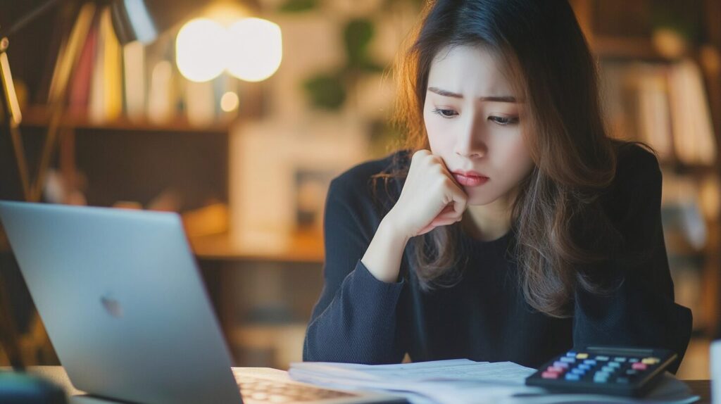 時間外労働の割増賃金の支払いについて考え込む