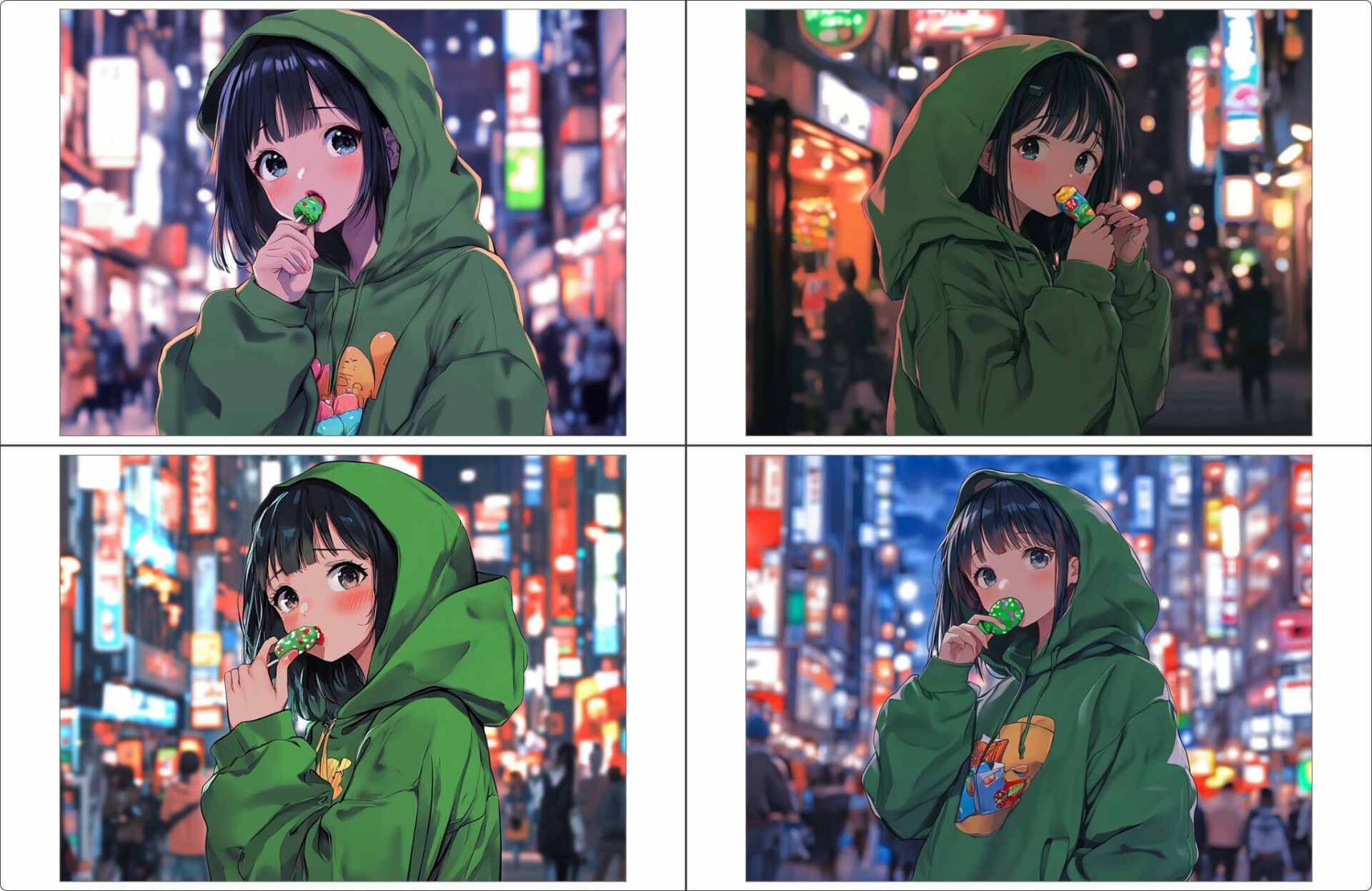「––cw 100:Character Weight 0(デフォルト)」で生成した画像