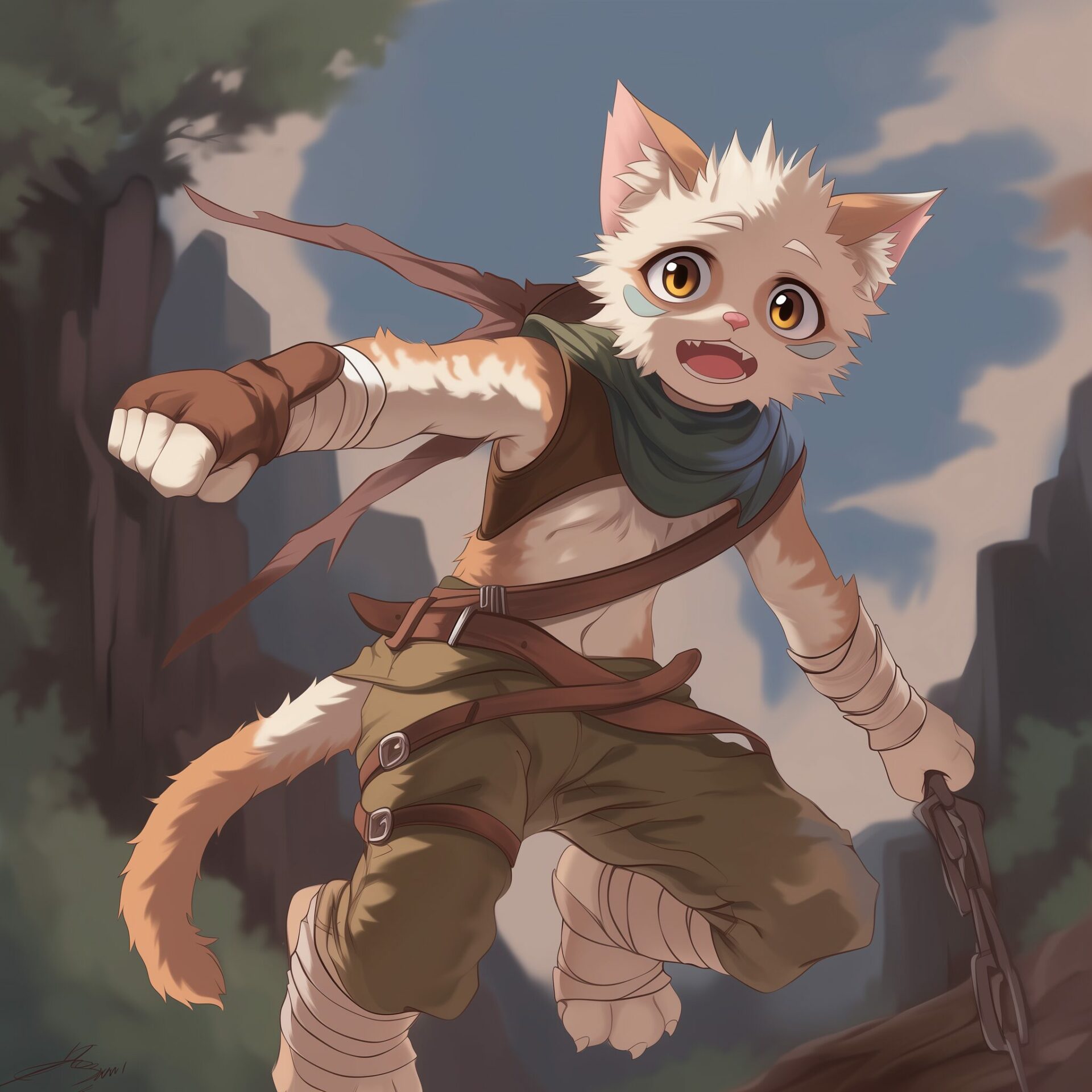 Midjourneyのパラメーターで「sref(スタイルリファレンス)」と「cref(キャラクターリファレンス)」両方を指定した画像