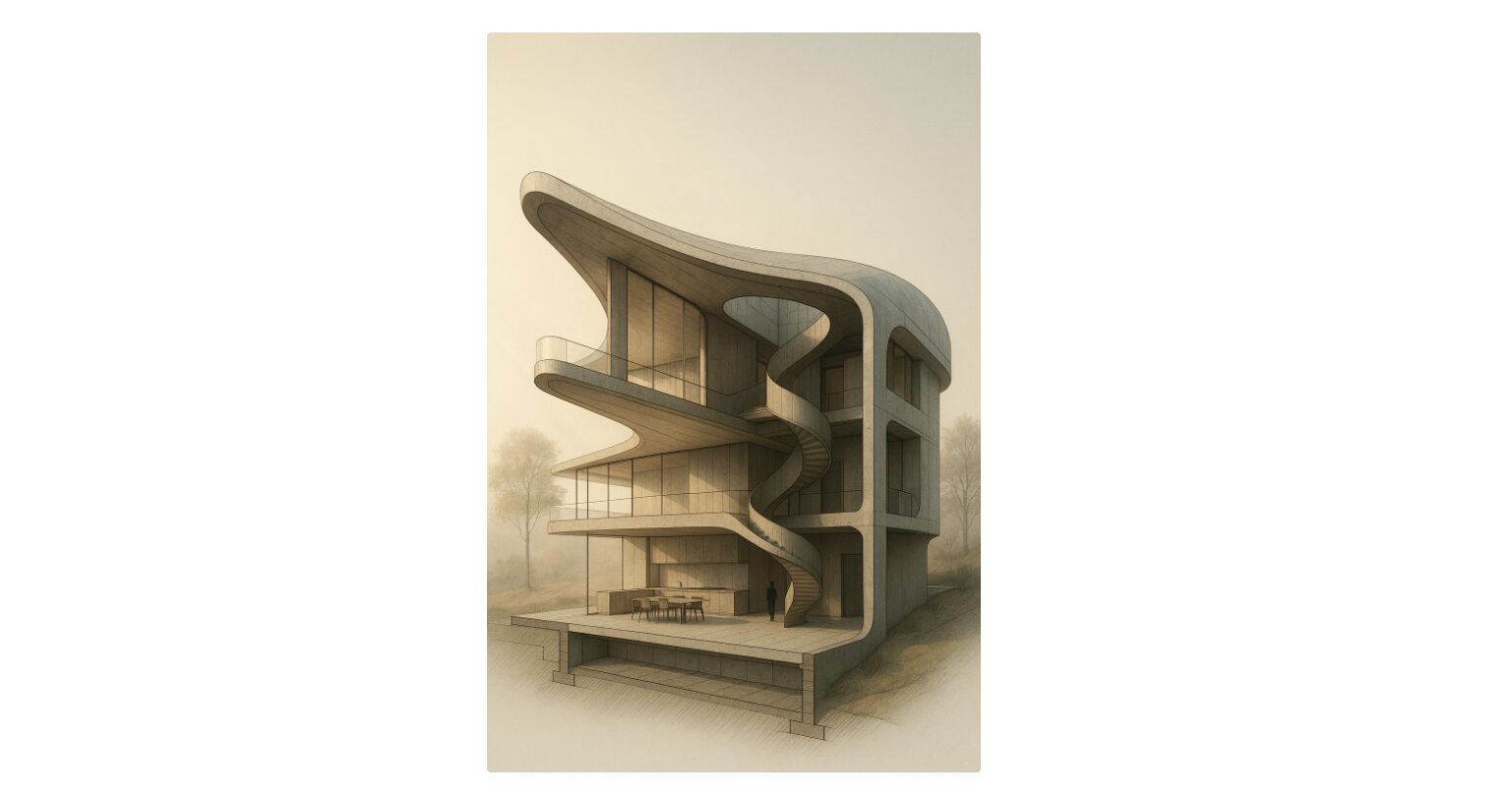 ChatGPTで生成した建築パース