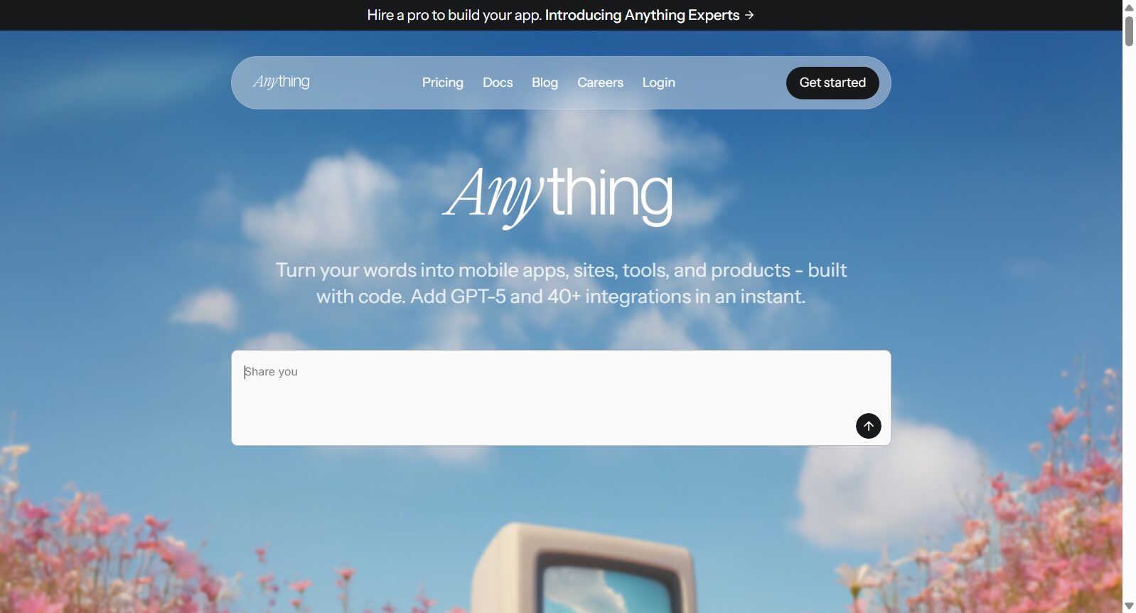 Anythingのトップ画面