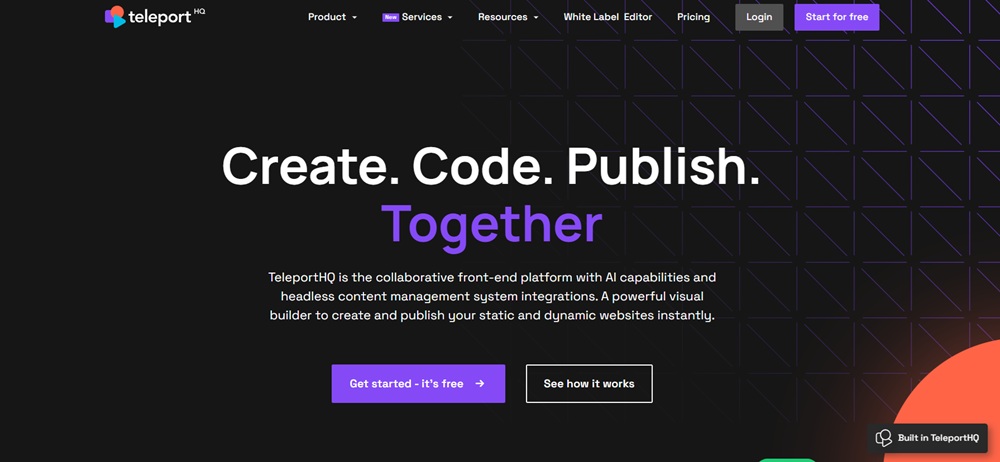 TeleportHQトップ画面