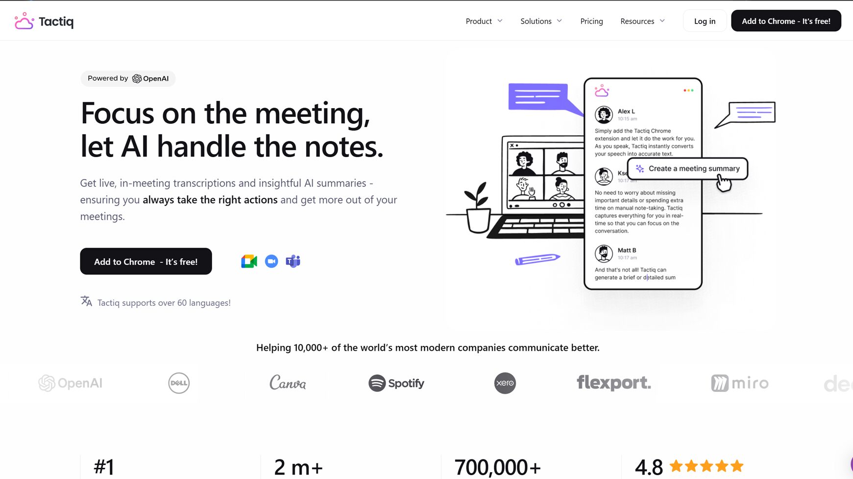 Tactiqのトップ画像