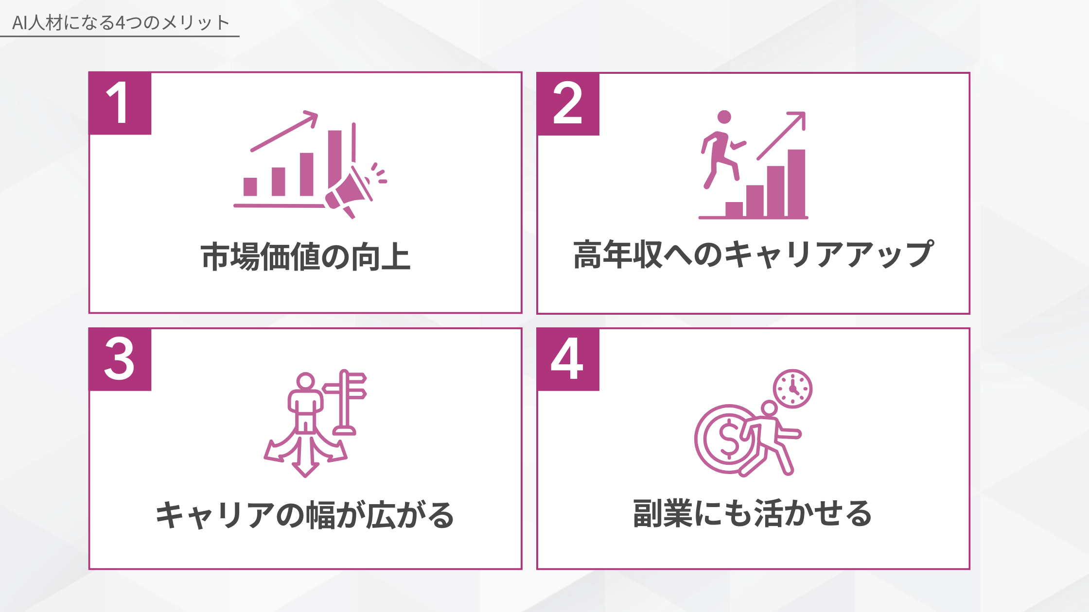 AI人材になる4つのメリット