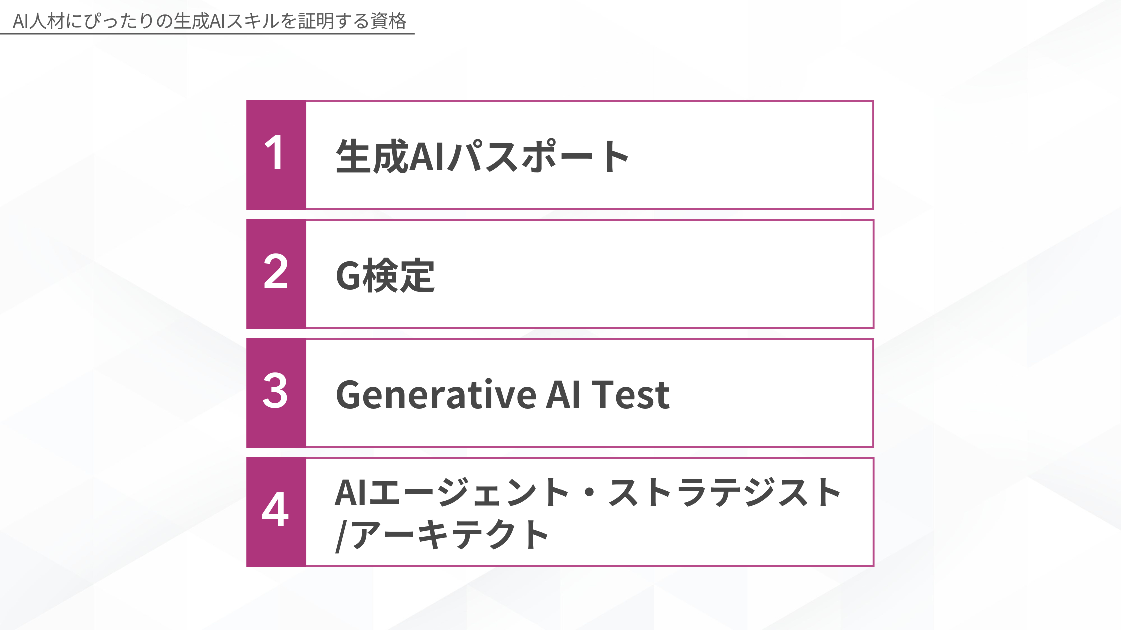 AI人材にぴったりの生成AIスキルを証明する資格