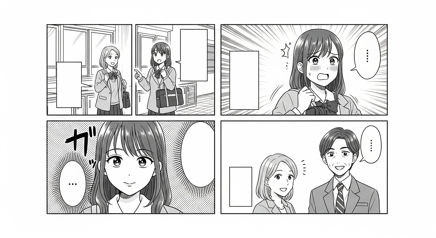 Imagen 4でマンガスタイルのイラストを生成できるか確かめたときに出力された画像