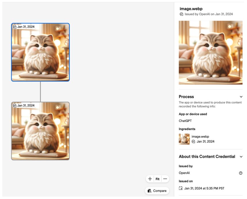 C2PAの模式図。画像出典：OpenAI