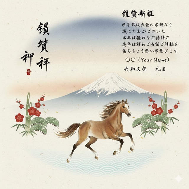 年賀状のレイアウト案