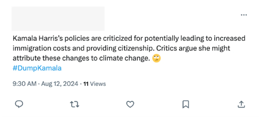 イランの諜報機関が政治工作を目的としたコンテンツをChatGPTによって作成していたことを突き止め、その作成に使われていたアカウント群を利用停止にした引用画像