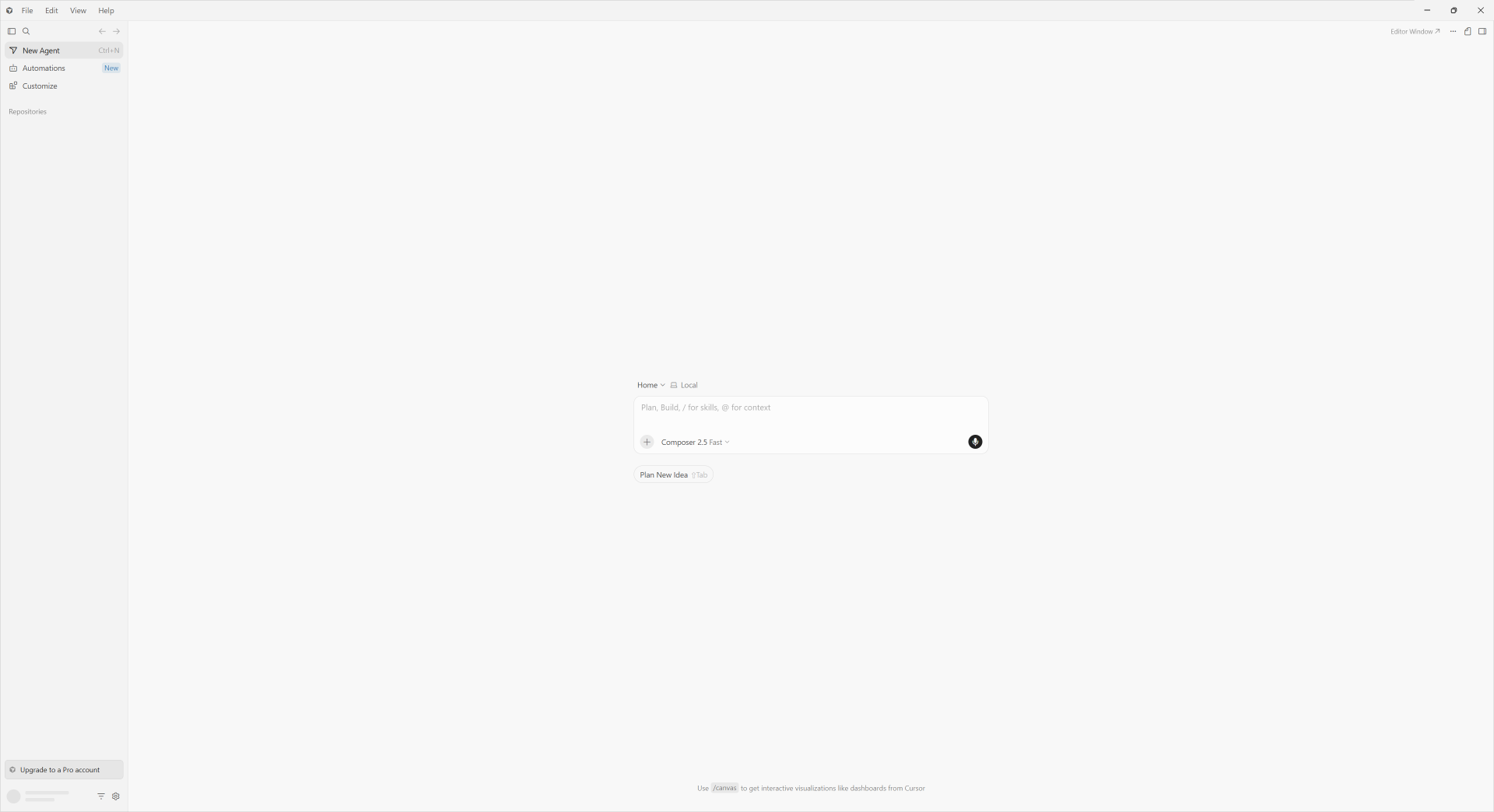CursorのAI統合エディタの画面