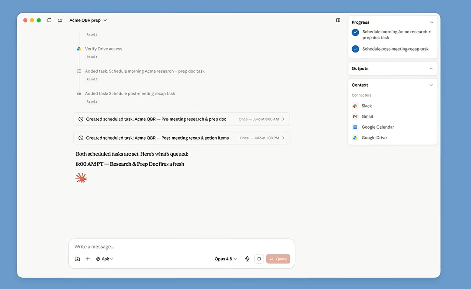 Claude Coworkの操作画面 デスクトップからファイルを操作するインターフェース