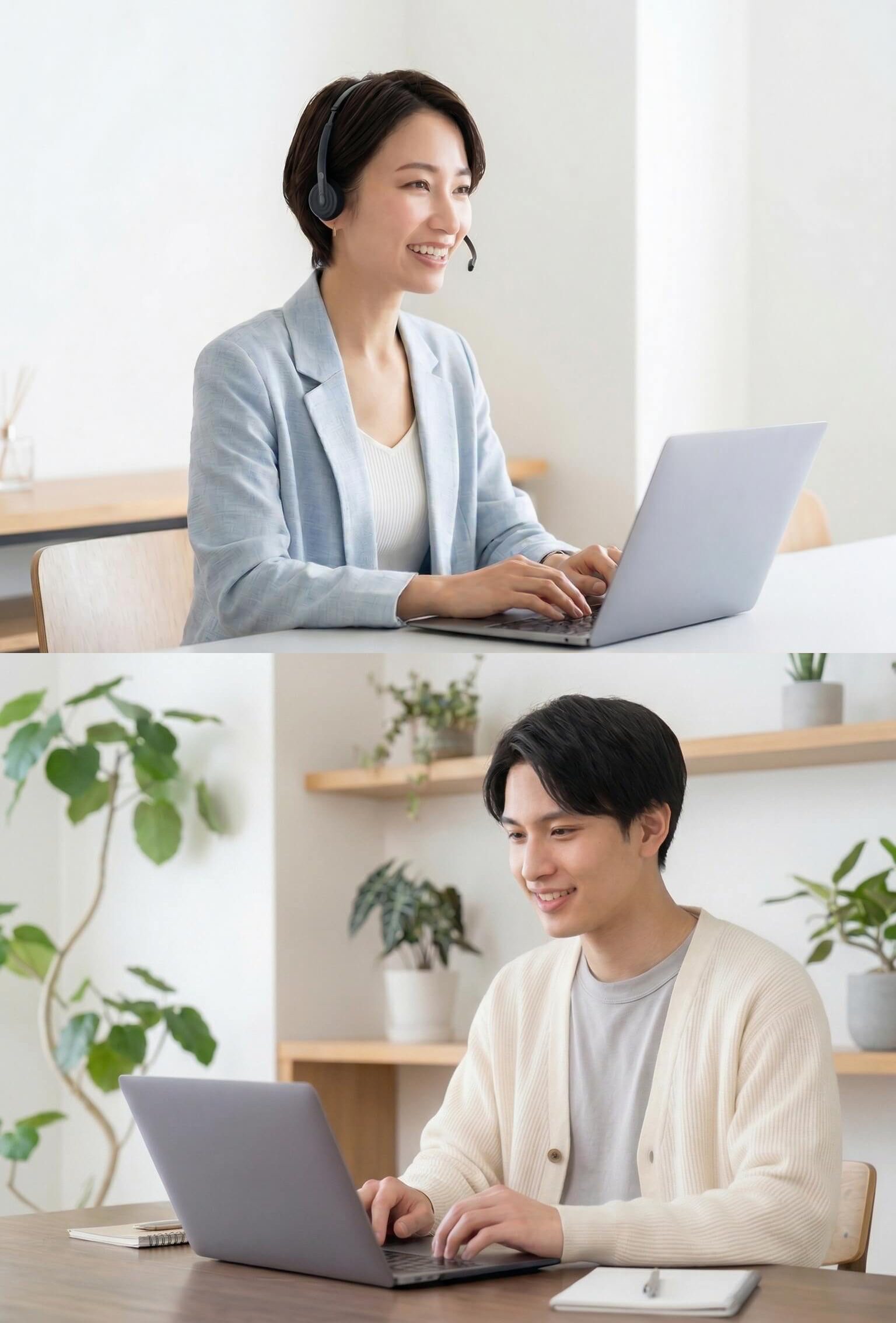 オンラインで個別相談を受ける様子