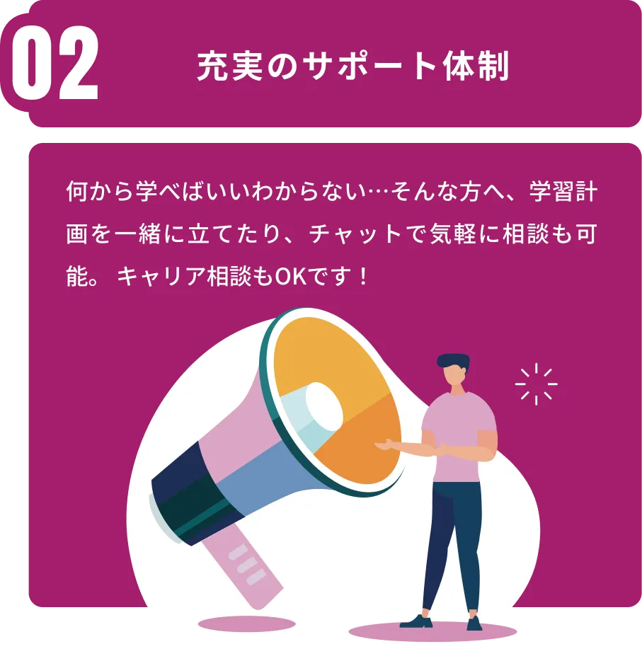 充実のサポート体制