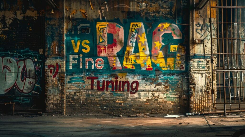 RAG vs Fine Tuningと書かれた壁