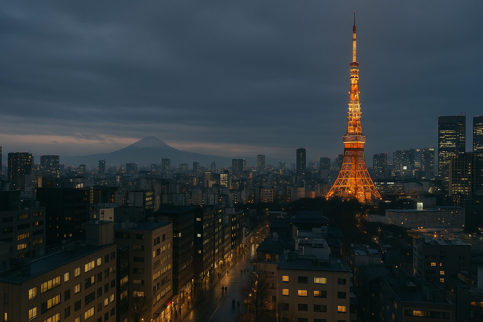 「A December scene in Tokyo(東京の12月の風景)」