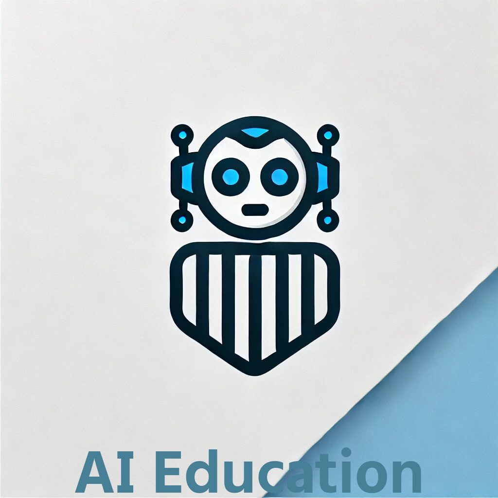 Real Logo Creatorで「ロゴと「AI Education」のテキストをもっと近づけてください」と指示した画像