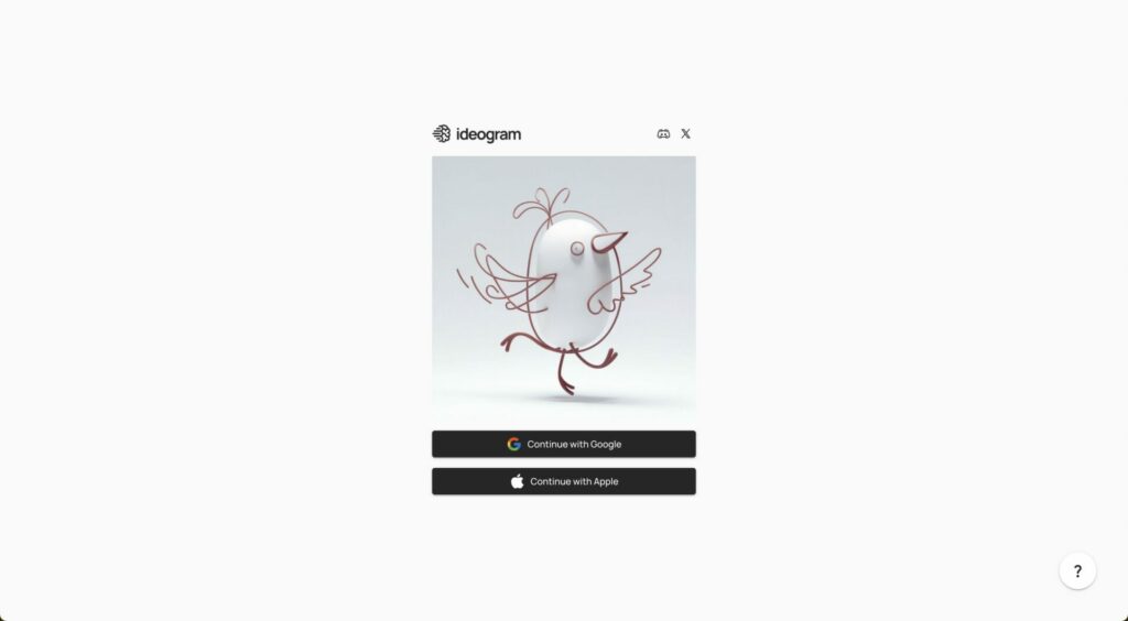 Ideogram 2.0のアカウント登録画面