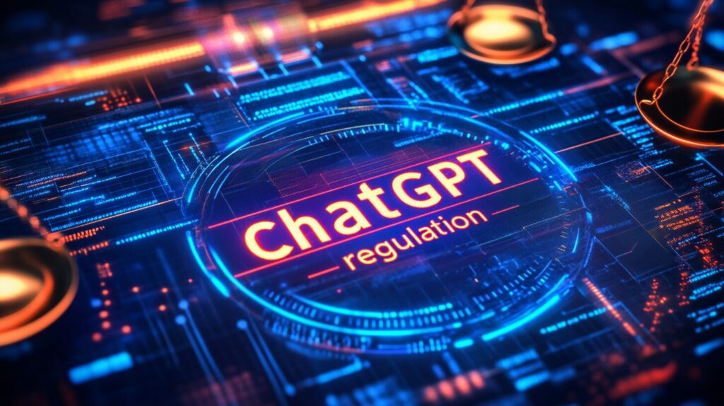 ChatGPT regulation と書かれたチップ