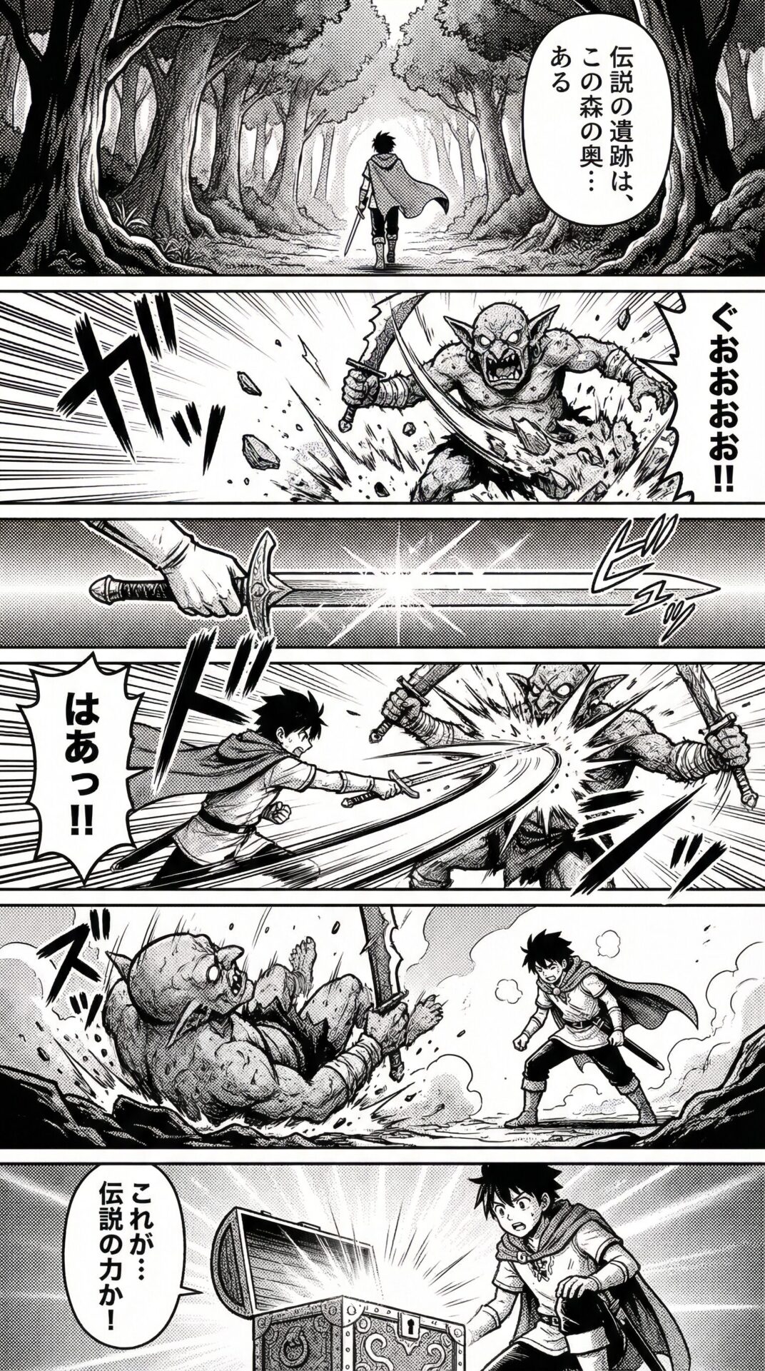 Nano Banana Proで生成できる漫画の種類（生成した縦スクロール漫画の例）