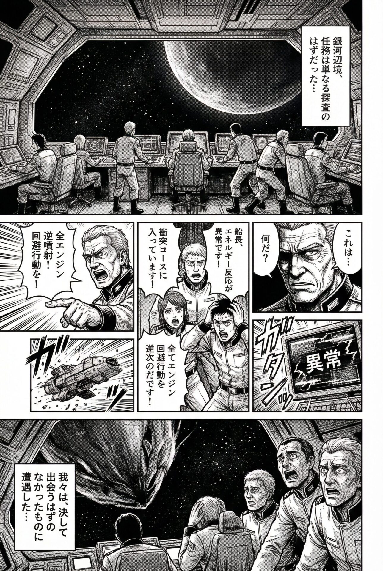 Nano Banana Proで生成できる漫画の種類（生成したモノクロ漫画の例）