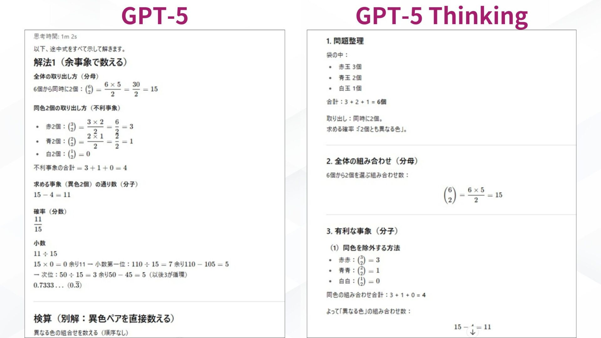 【10の観点】GPT-5とGPT-5 Thinkingの違いを徹底比較！(複雑な数学)