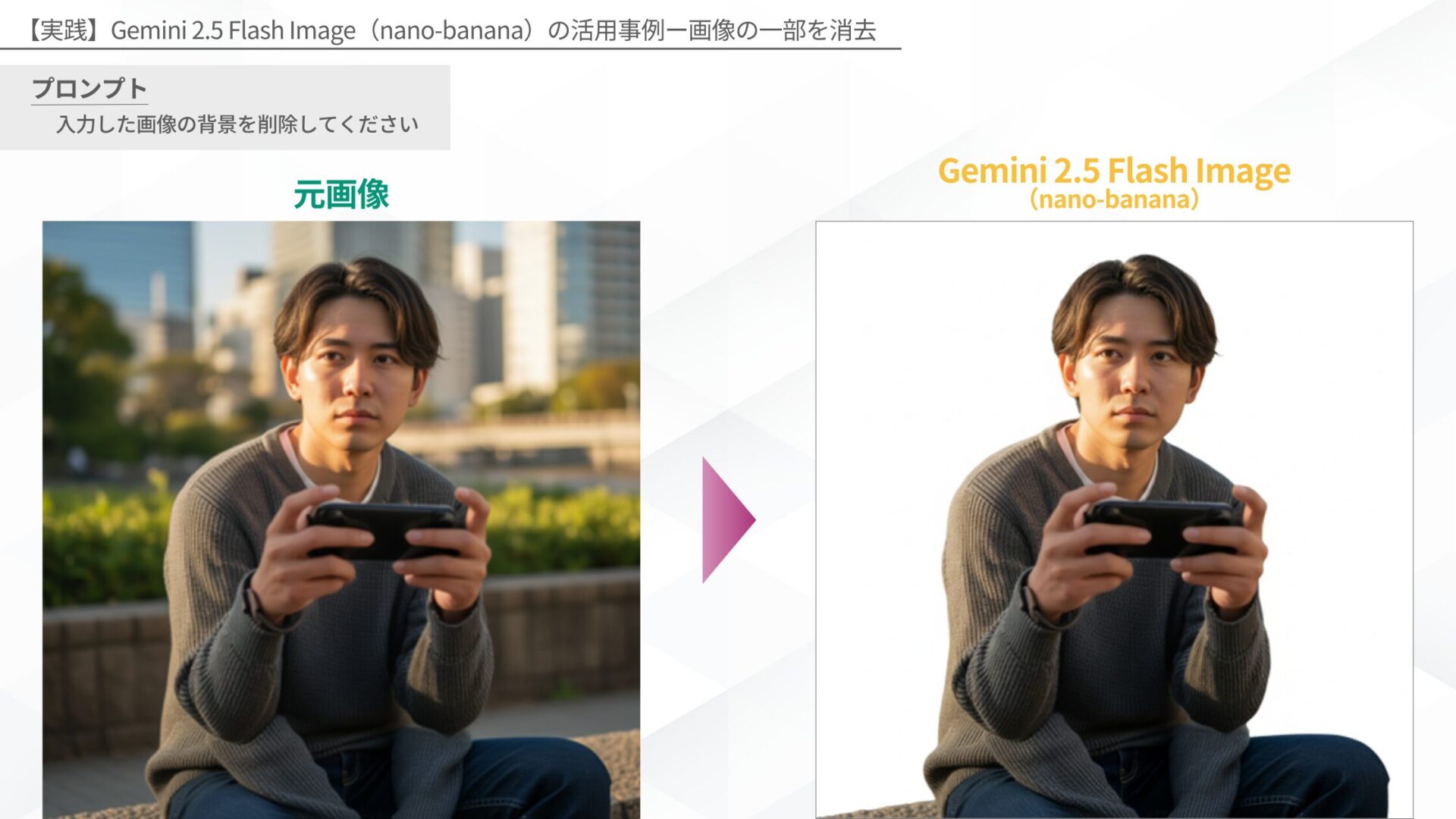 【実践】Gemini 2.5 Flash Image(nano-banana)の活用事例ー画像の一部を消去