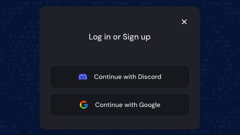 MidjourneyのDiscord・Googleアカウントの選択画面