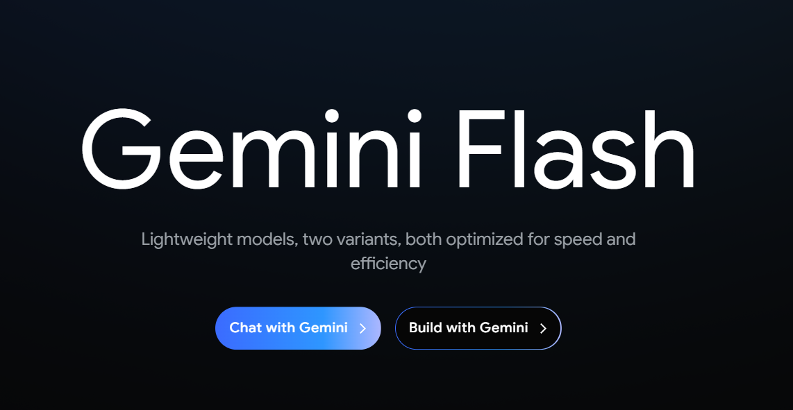 Gemini Flashのトップ画面