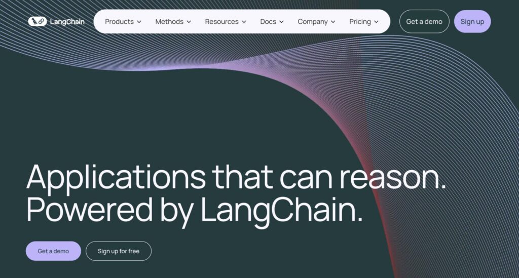 LangChainの公式ページの画像