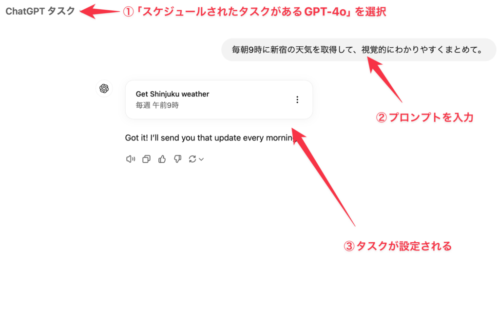 ChatGPTのタスク機能を使い始める方法