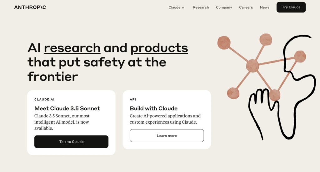 Anthropic公式サイトの画像