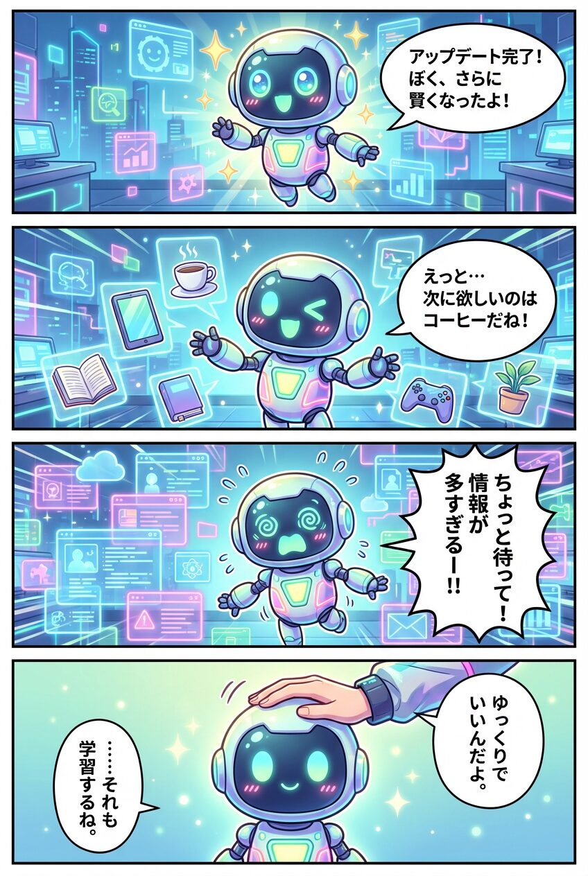 Nano Banana ProでAIをテーマにした4コマ漫画を生成