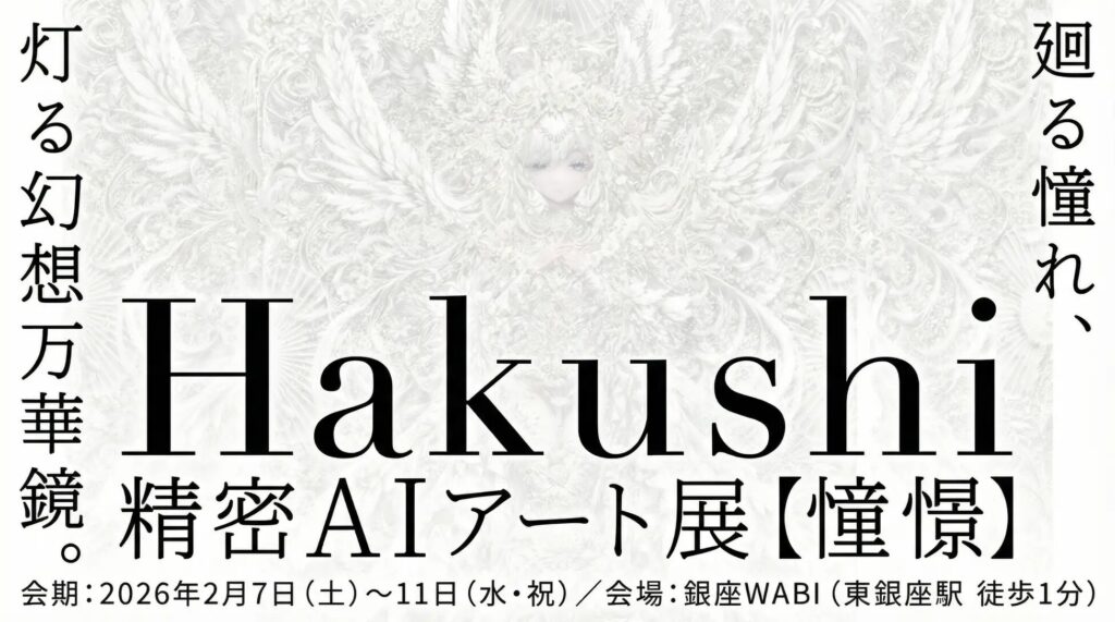 精密AIアート展「憧憬」Hakushi氏 初個展レポート